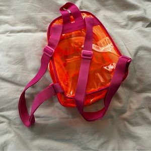 Clear Orange FILA mini backpack